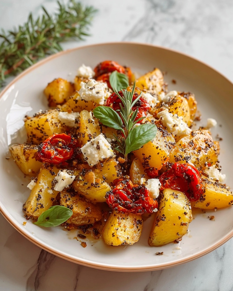 Baked Feta Potatoes: Crispy, Cheesy Perfection Recipe - Recipe Image