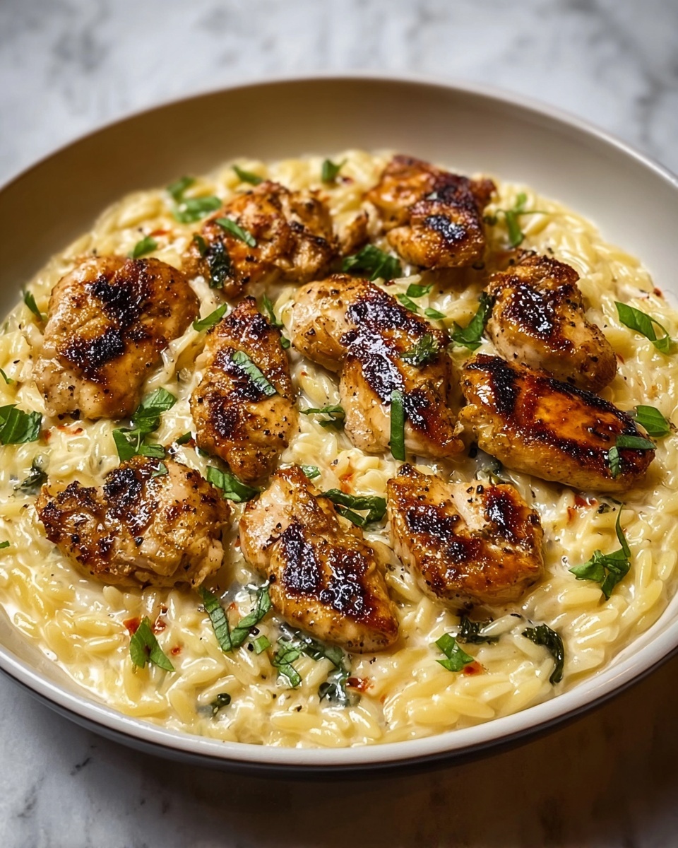 Tender Chicken Orzo with Parmesan Recipe - Recipe Image