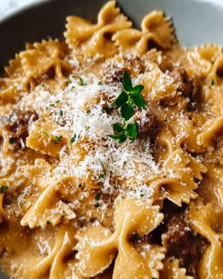 Creamy Beef and Bowtie Pasta Recipe
