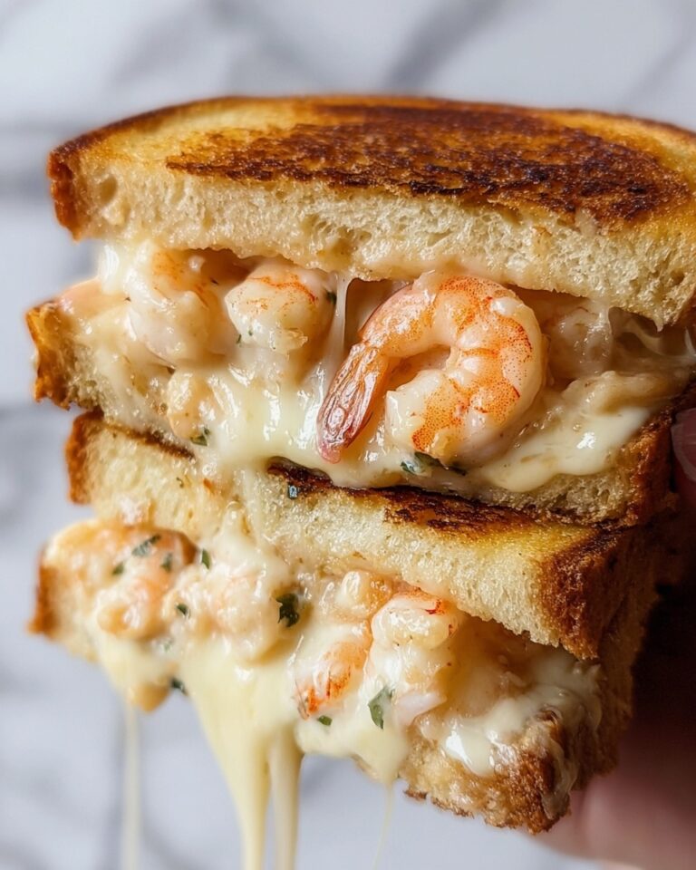 Cheesy Garlic Shrimp Grilled Cheese Recipe