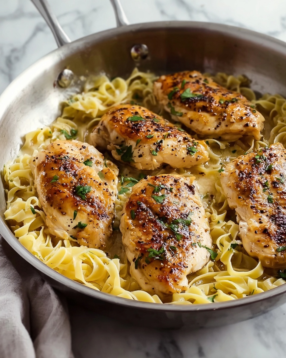 One-Pan Chicken with Buttered Noodles Recipe - Recipe Image