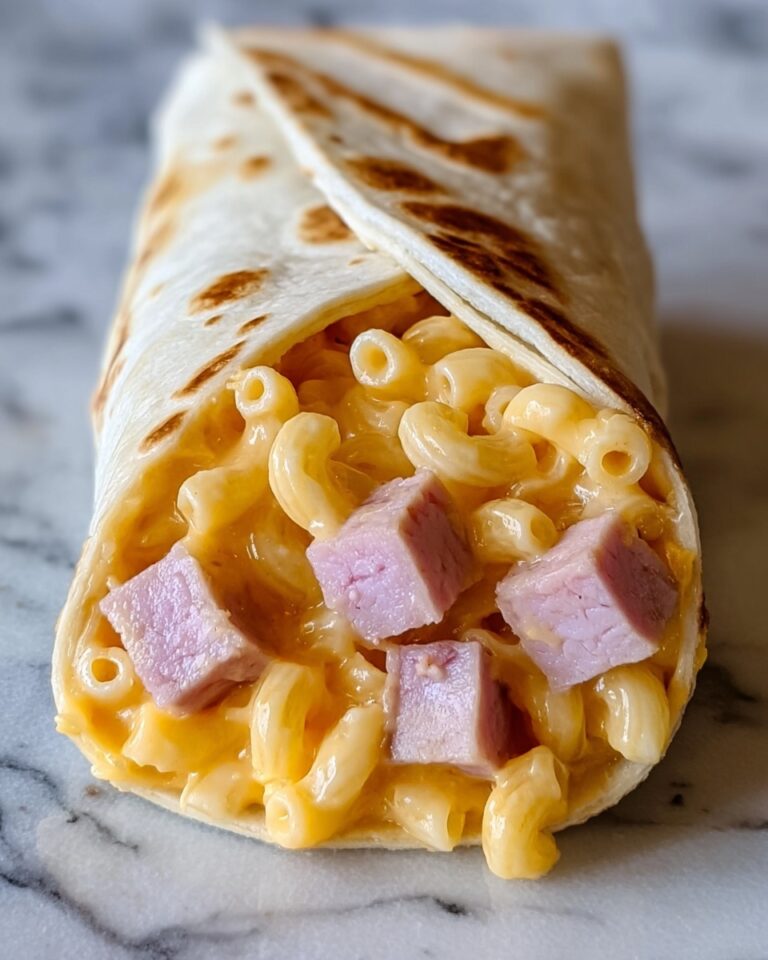 Mac ‘n’ Cheese Burger Wrap Recipe