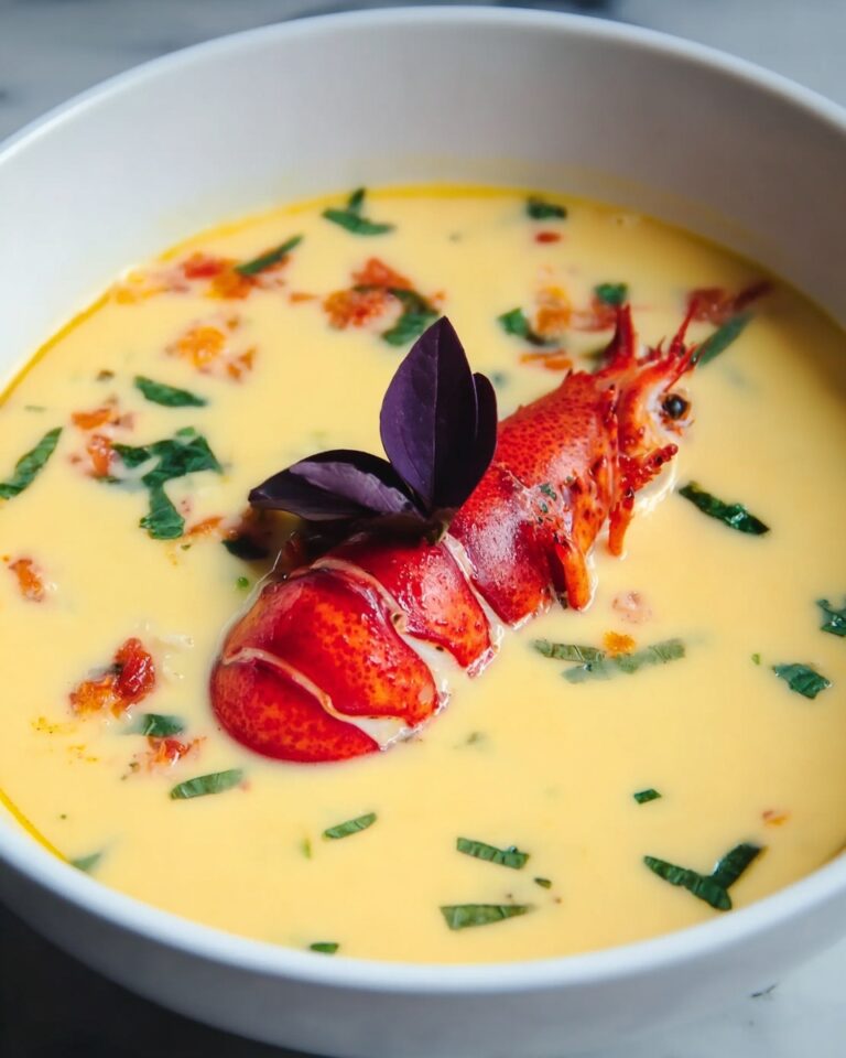 Exquisite Lobster Bisque with Saffron Infusion Recipe