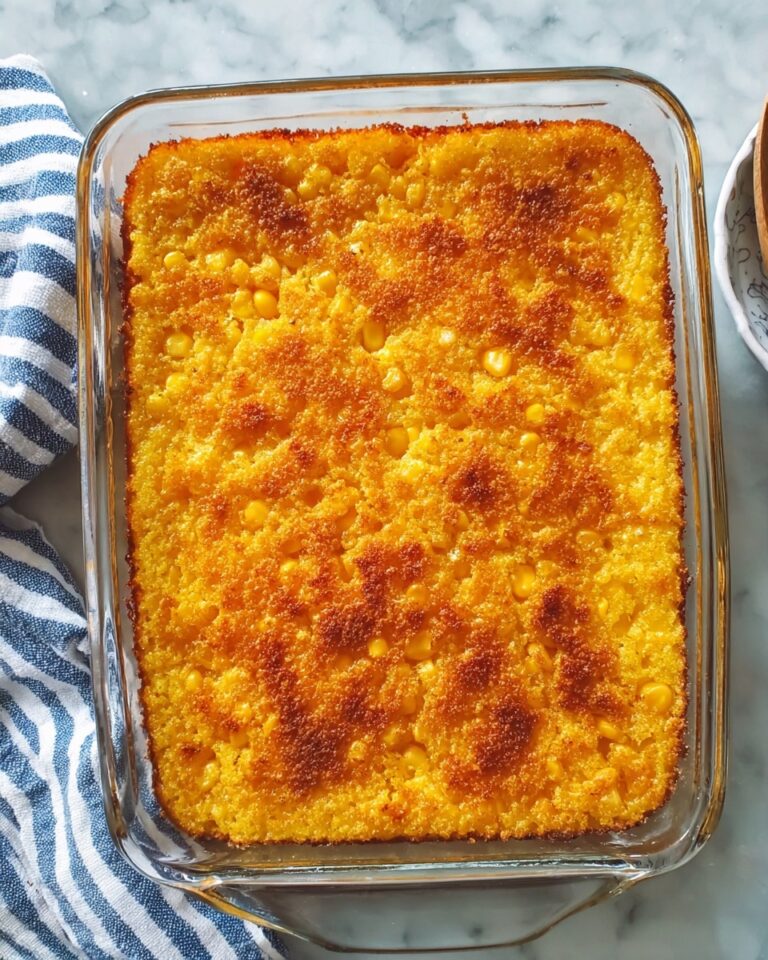 Creamy Corn Casserole with Cheddar Recipe