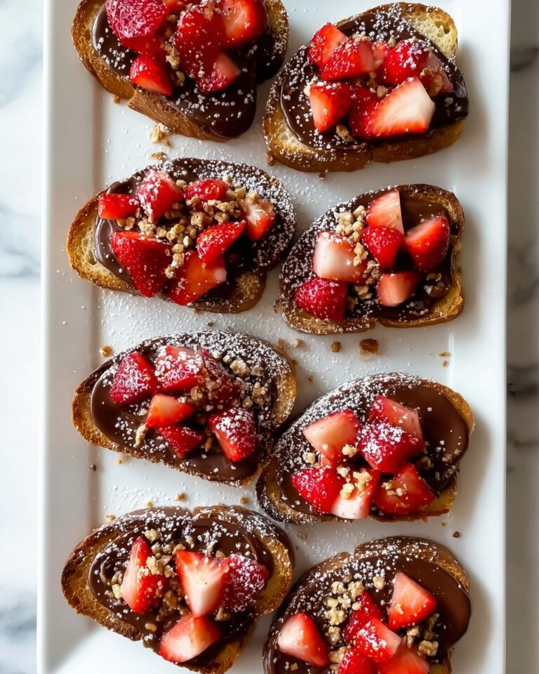 Chocolate Strawberry Bruschetta Dessert Recipe
