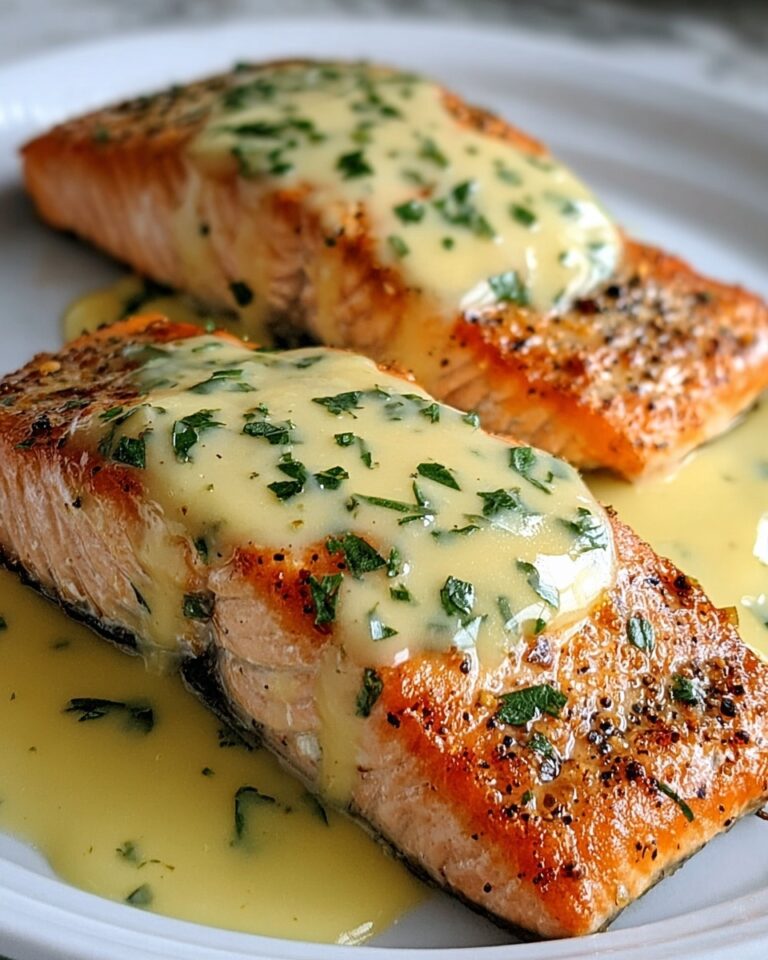 Simple Baked Salmon with Zesty Lemon Butter Cream Sauce Recipe