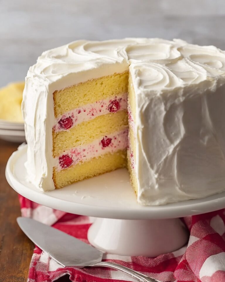 Raspberry Cake with Lemon Buttercream Recipe