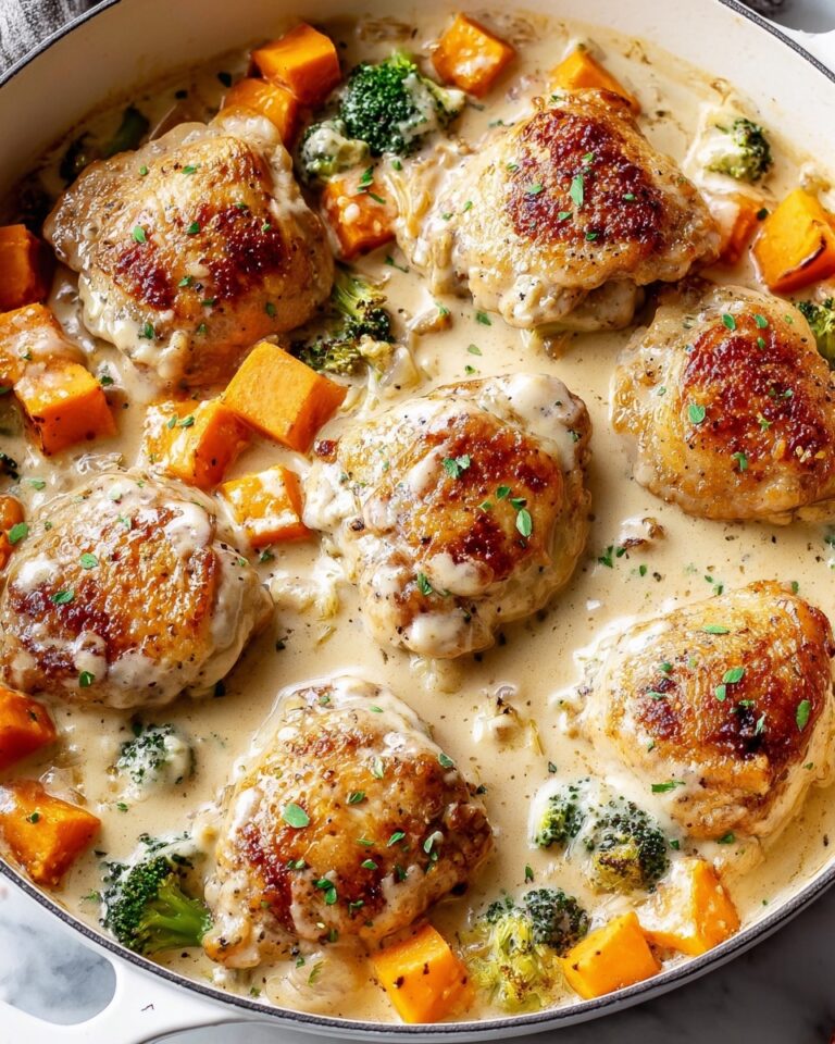 Creamy Garlic Chicken & Vegetables Recipe