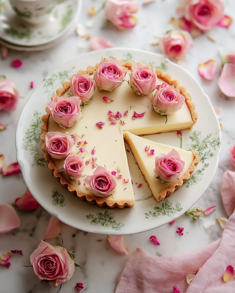 Rose Blossom Panna Cotta Tart Recipe