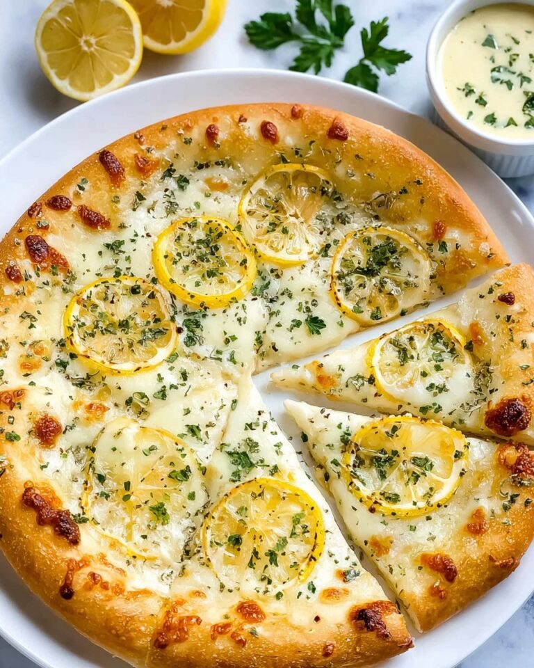 Lemon and Feta Pizza with Fresh Basil Recipe