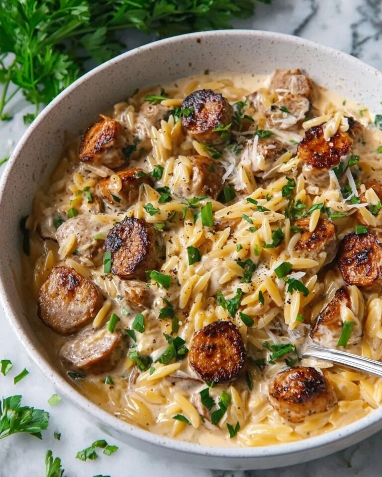 Creamy Chicken Sausage Orzo Recipe