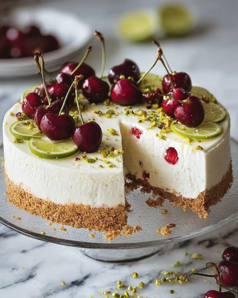 Lemon-Lime Cherry Pistachio Cheesecake Recipe