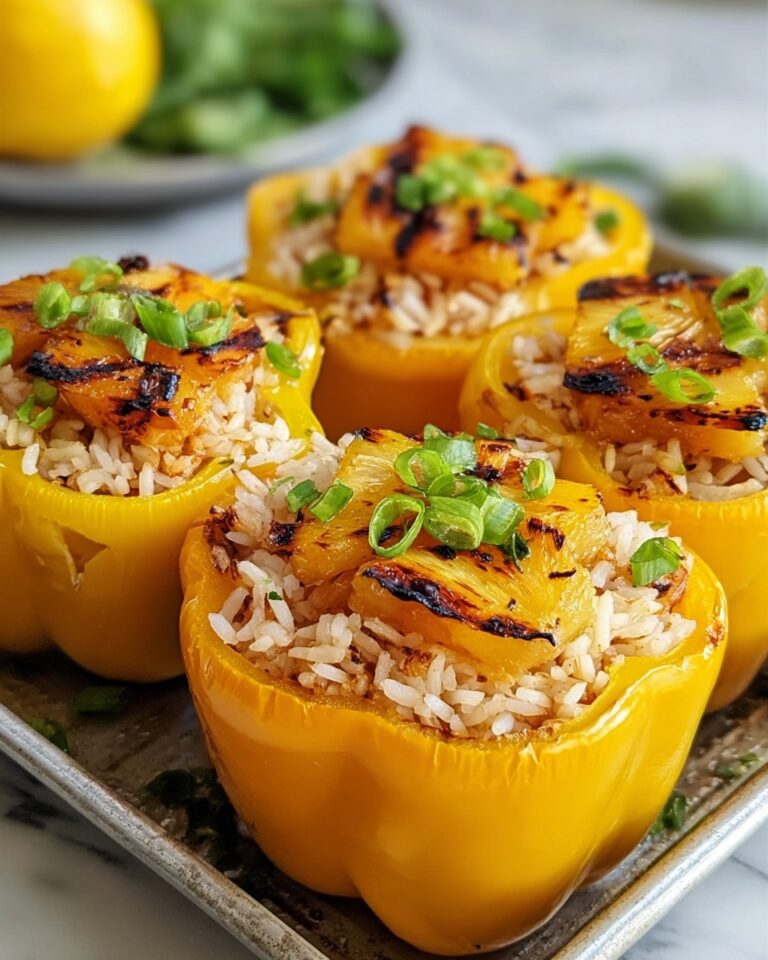 Teriyaki Pineapple Chicken & Rice Stuffed Peppers Recipe