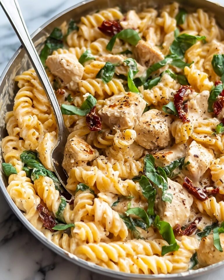 One-Pot Creamy Sun Dried Tomato Chicken Pasta Recipe
