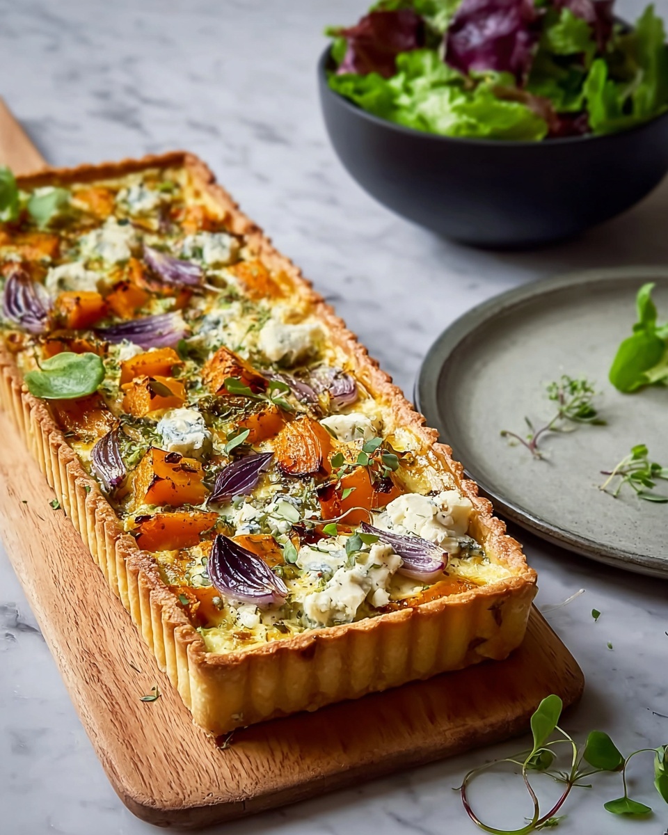 Sweet Potato, Feta & Caramelised Onion Tart Recipe - Recipe Image