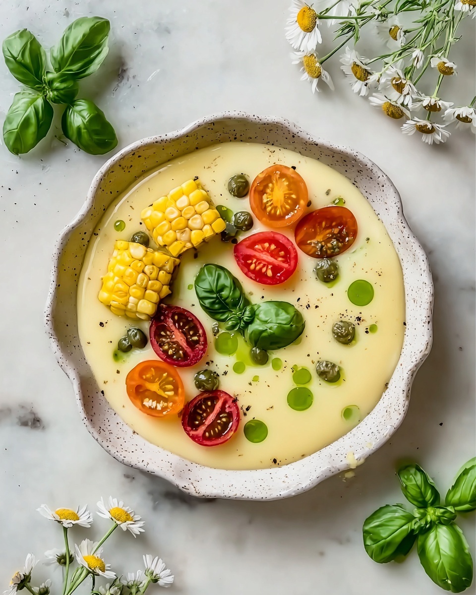 Summer Sweet Corn Gazpacho Recipe - Recipe Image