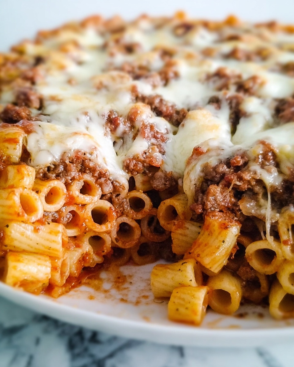 Cheesy Baked Beef Pasta Recipe - Recipe Image