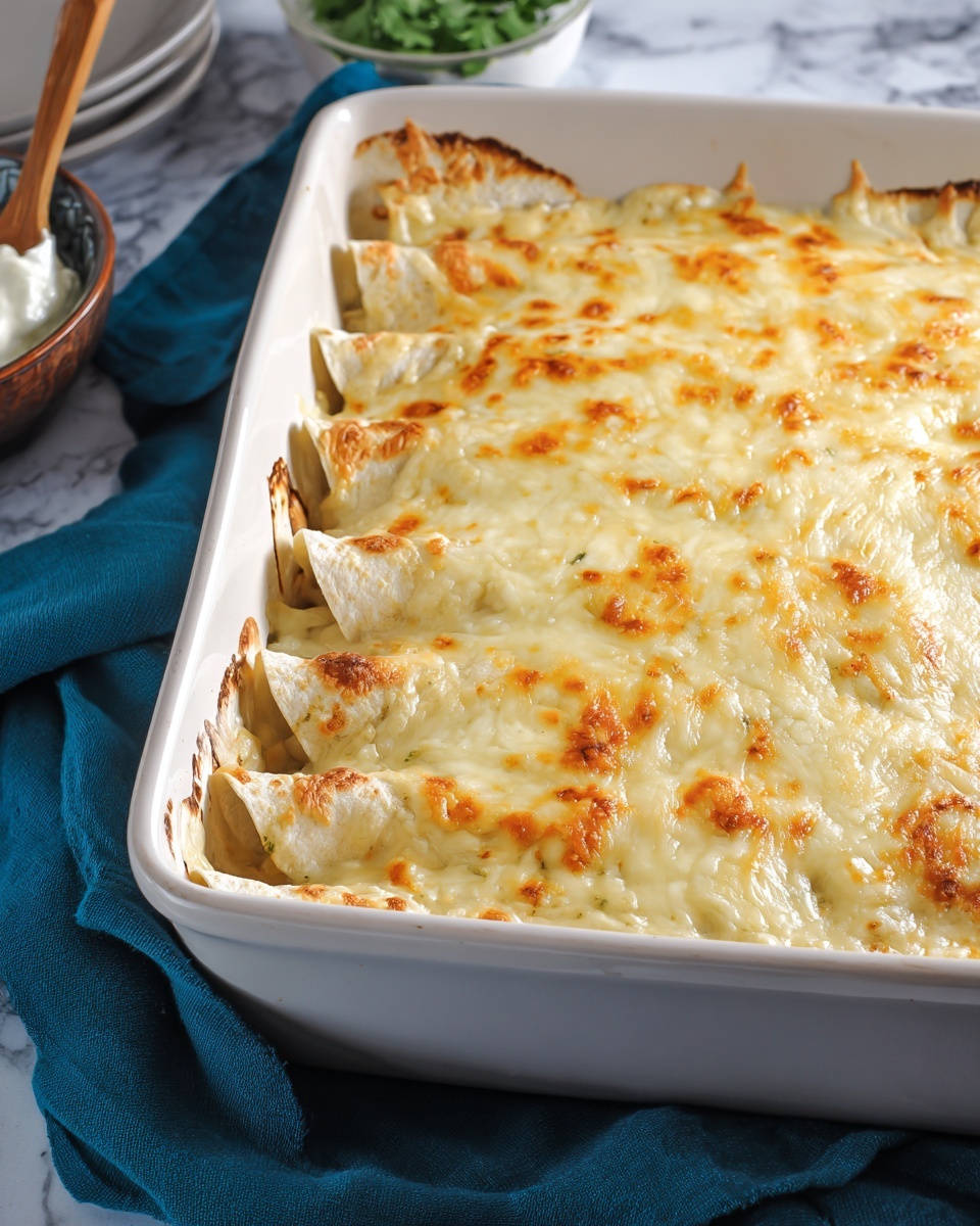 Creamy White Chicken Enchiladas Recipe - Recipe Image