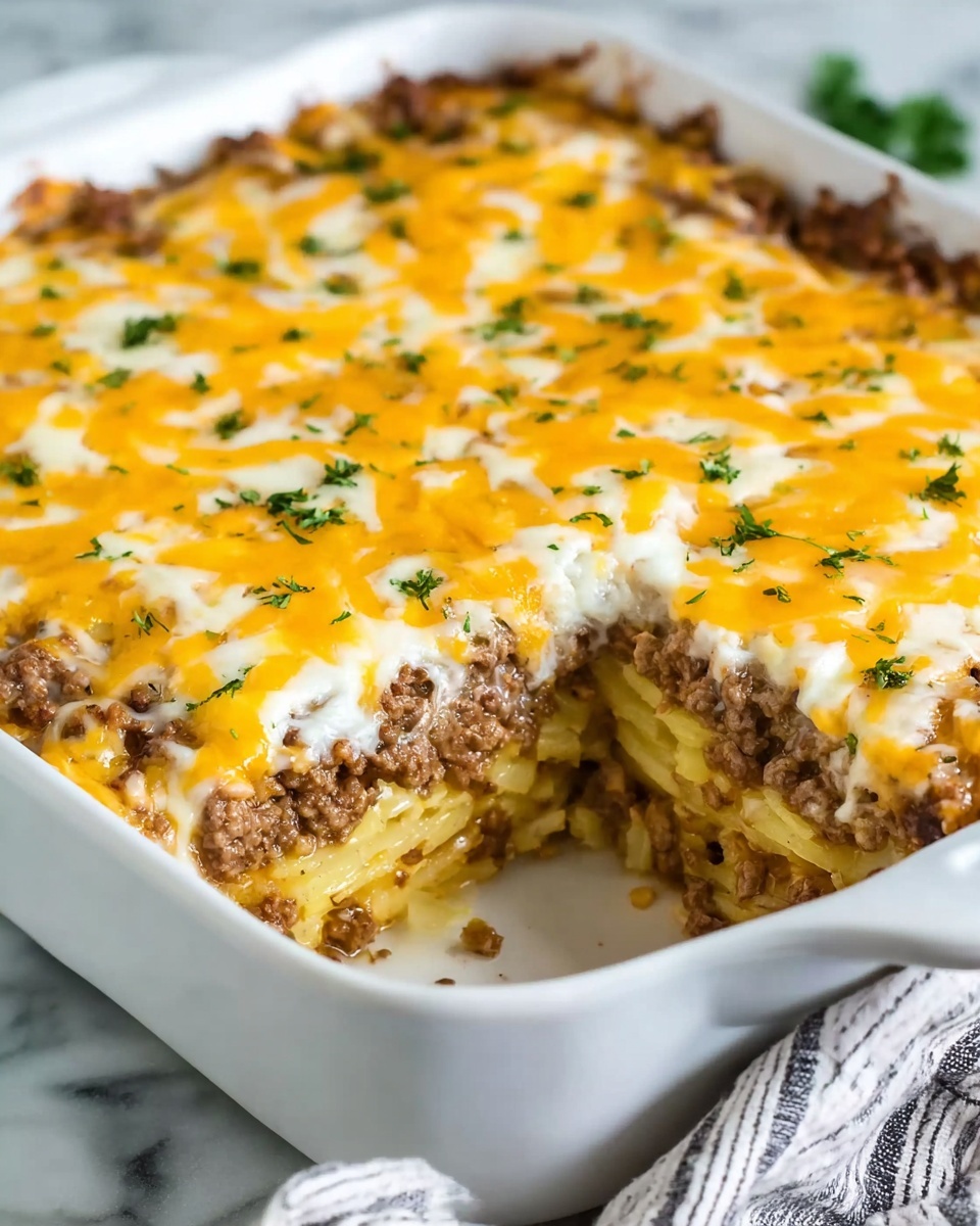 Ground Beef Hash Brown Casserole Recipe - Recipe Image