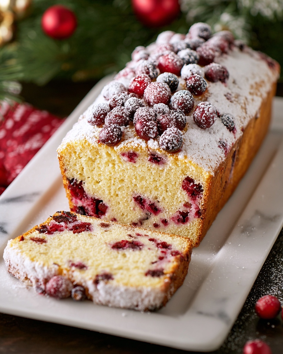 Christmas Cranberry Pound Cake Recipe - Recipe Image