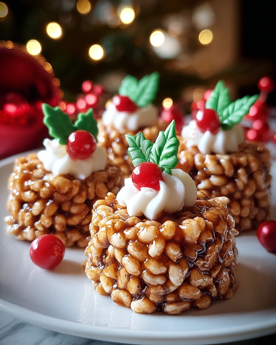 Rice Krispie Christmas Puddings Recipe - Recipe Image