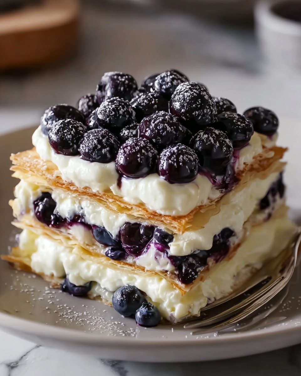 White Chocolate Blueberry Lasagna Recipe - Recipe Image