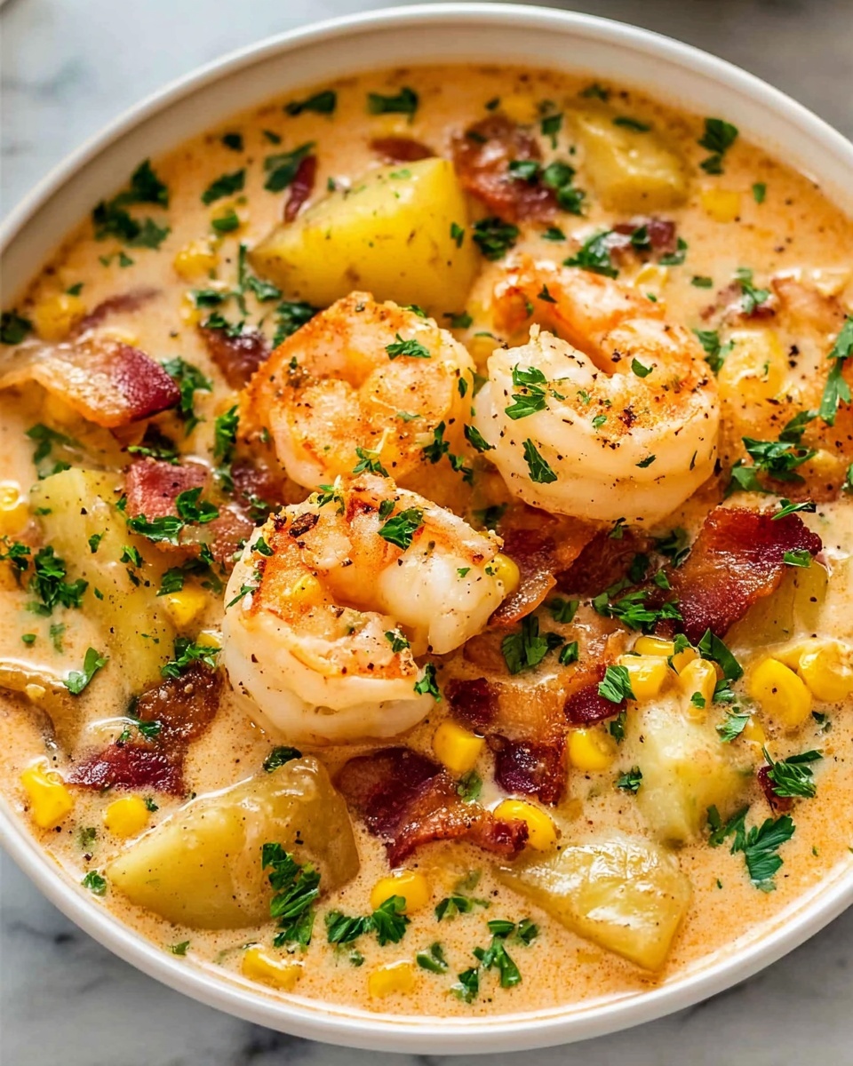 Creamy Potato, Shrimp, and Corn Chowder Recipe - Recipe Image