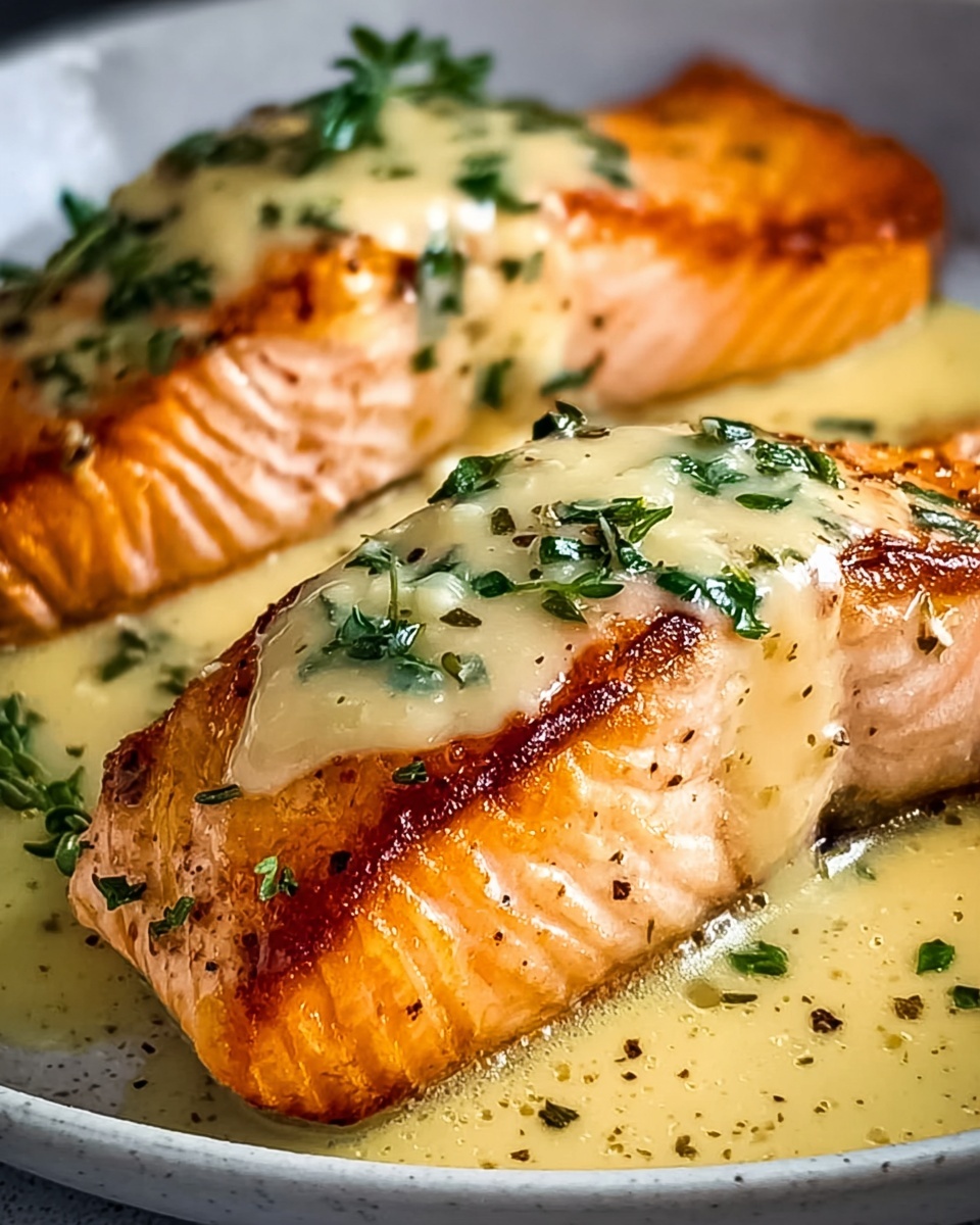 Creamy Garlic Butter Salmon Recipe - Recipe Image