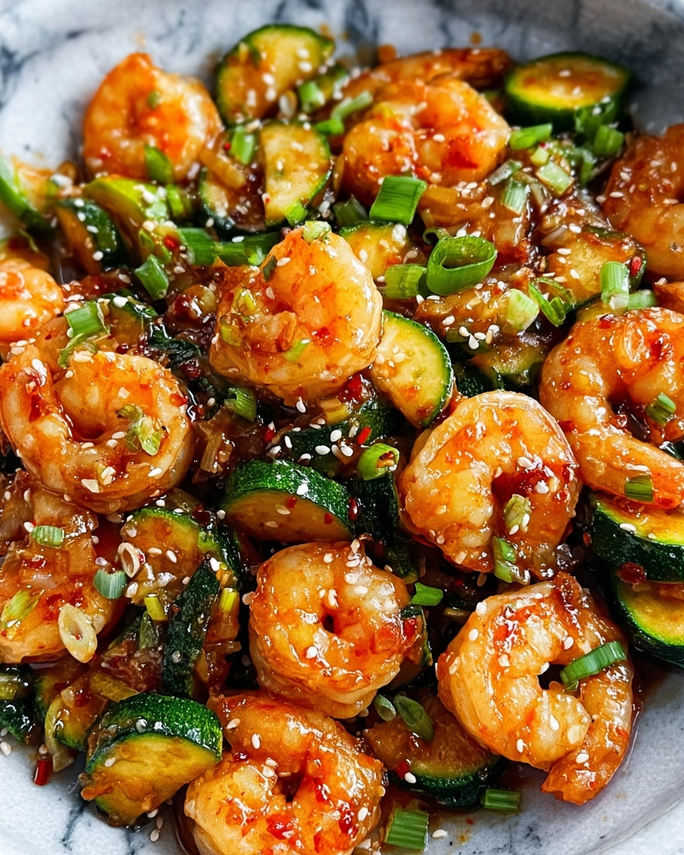 Shrimp and Zucchini Stir Fry with Homemade Teriyaki Recipe - Recipe Image