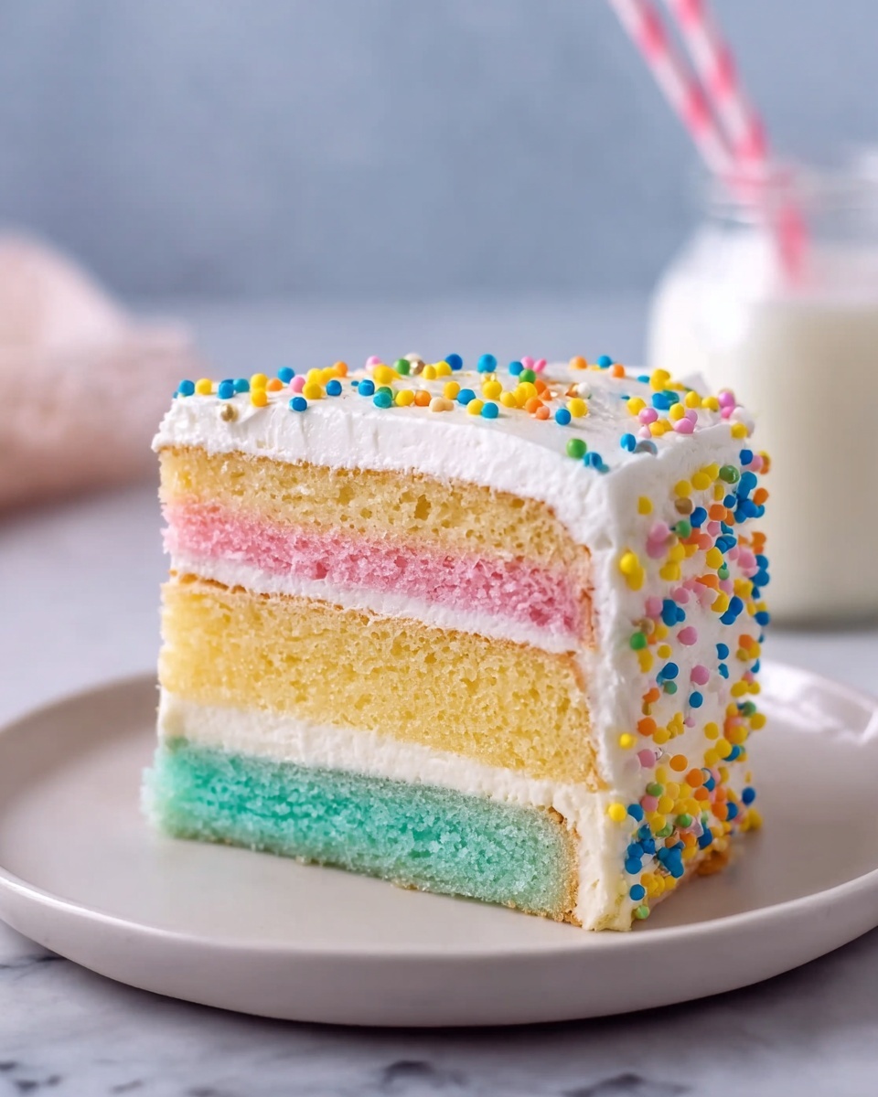Easy Pastel Easter Cake Recipe - Recipe Image