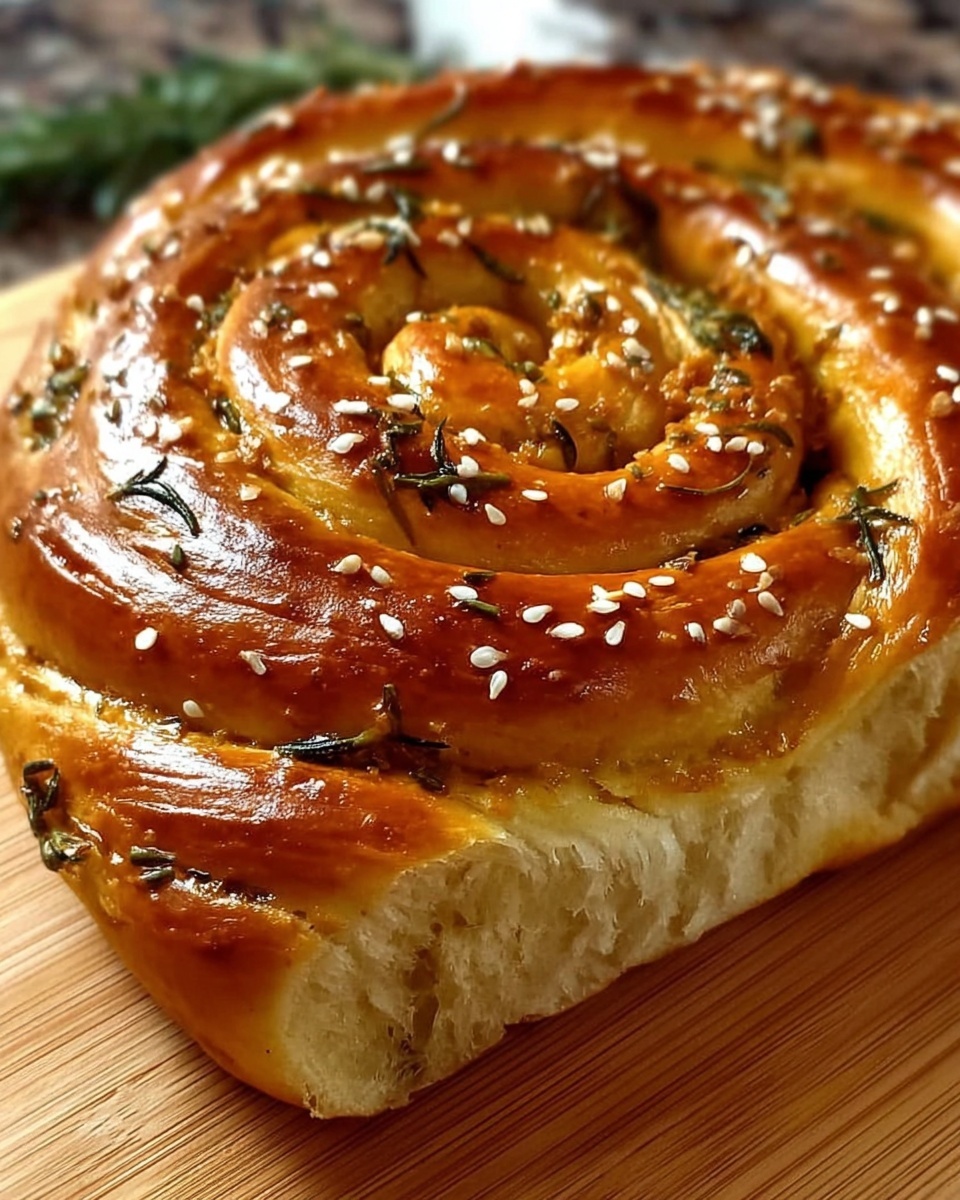 Rustic No Knead Rosemary Garlic Bread Recipe - Recipe Image