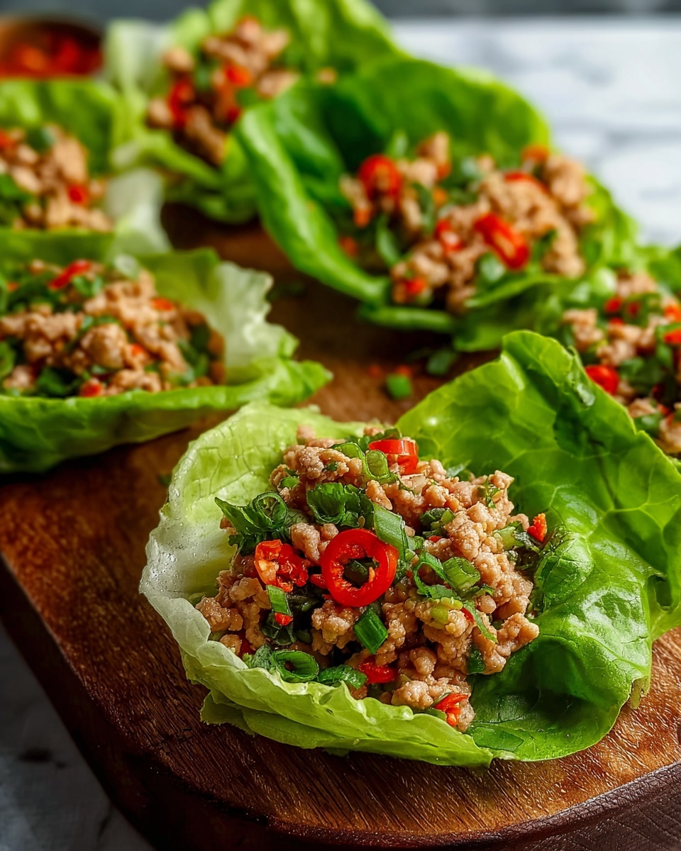 Easy Chicken Larb Lettuce Wraps Recipe - Recipe Image