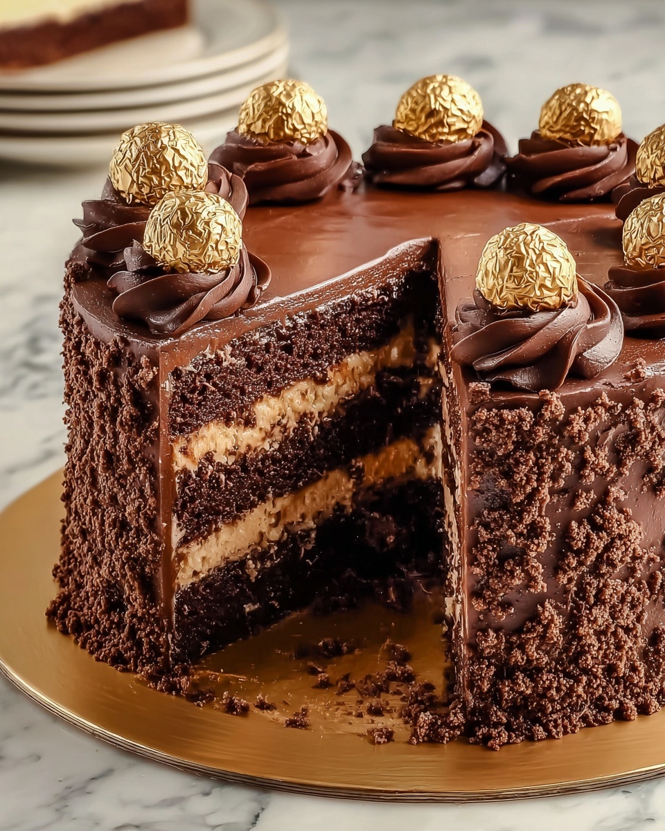 The BEST Ferrero Rocher Cake Recipe - Recipe Image