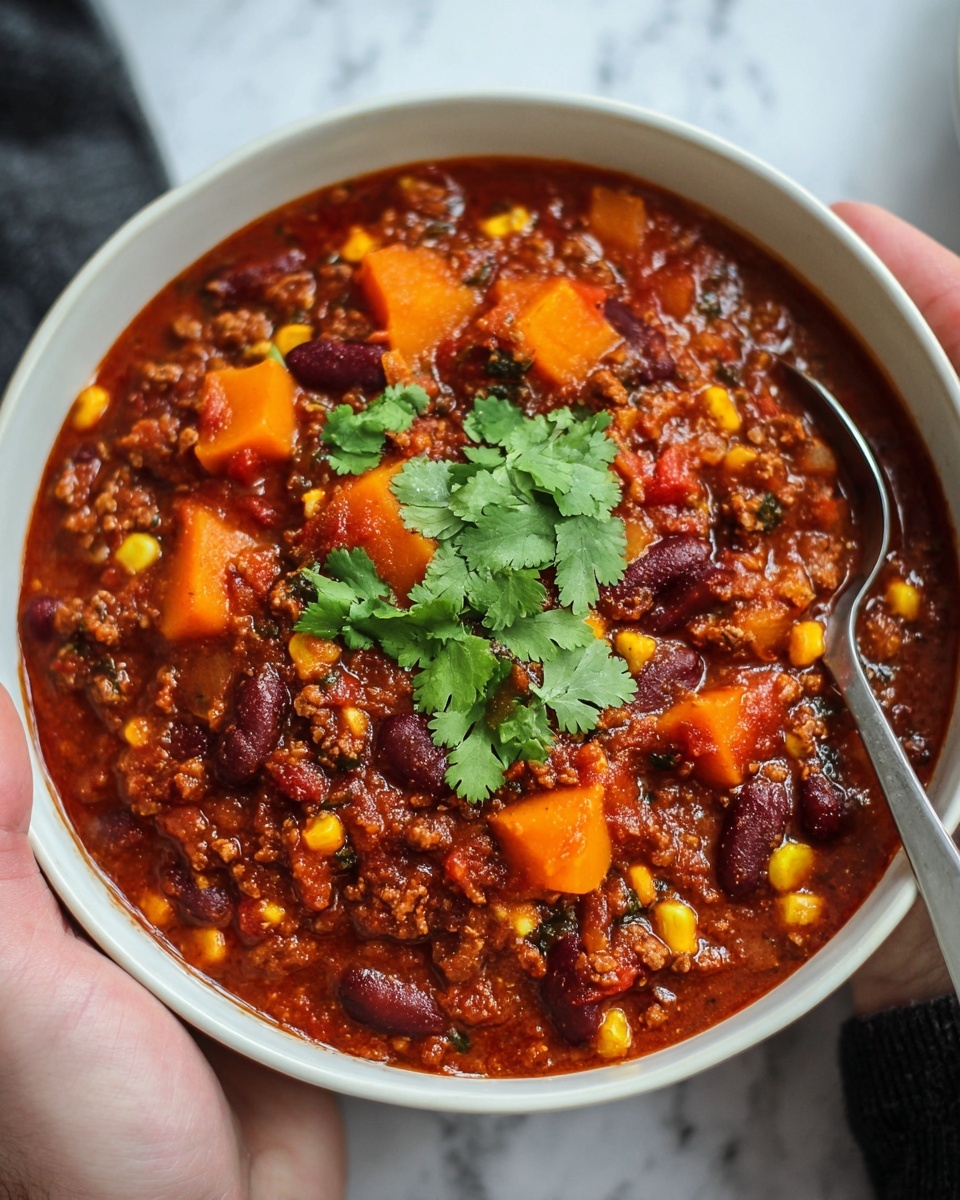 Easy Butternut Squash Chili With Turkey or Beef Recipe - Recipe Image