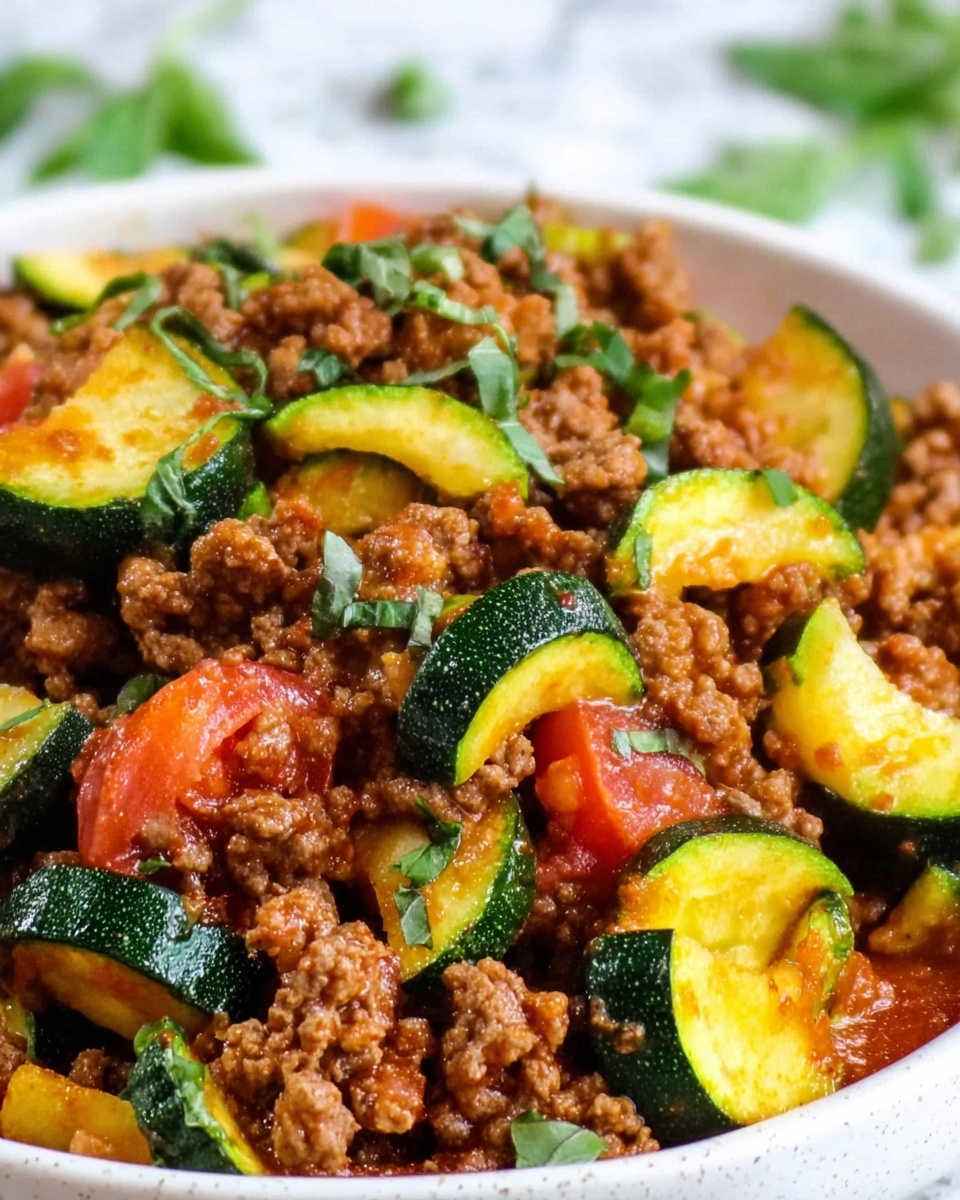 Mexican Zucchini and Ground Beef Skillet Recipe - Recipe Image