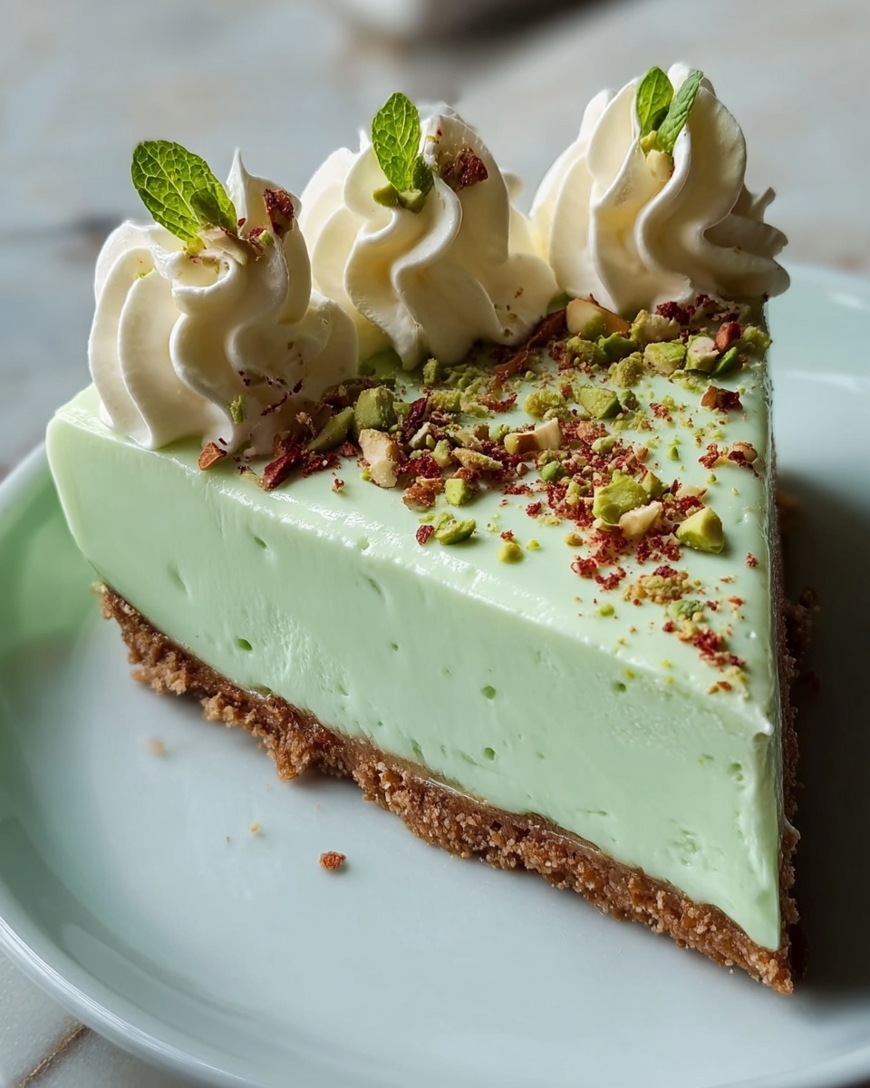 Pistachio Cheesecake with Almond Crust Recipe - Recipe Image