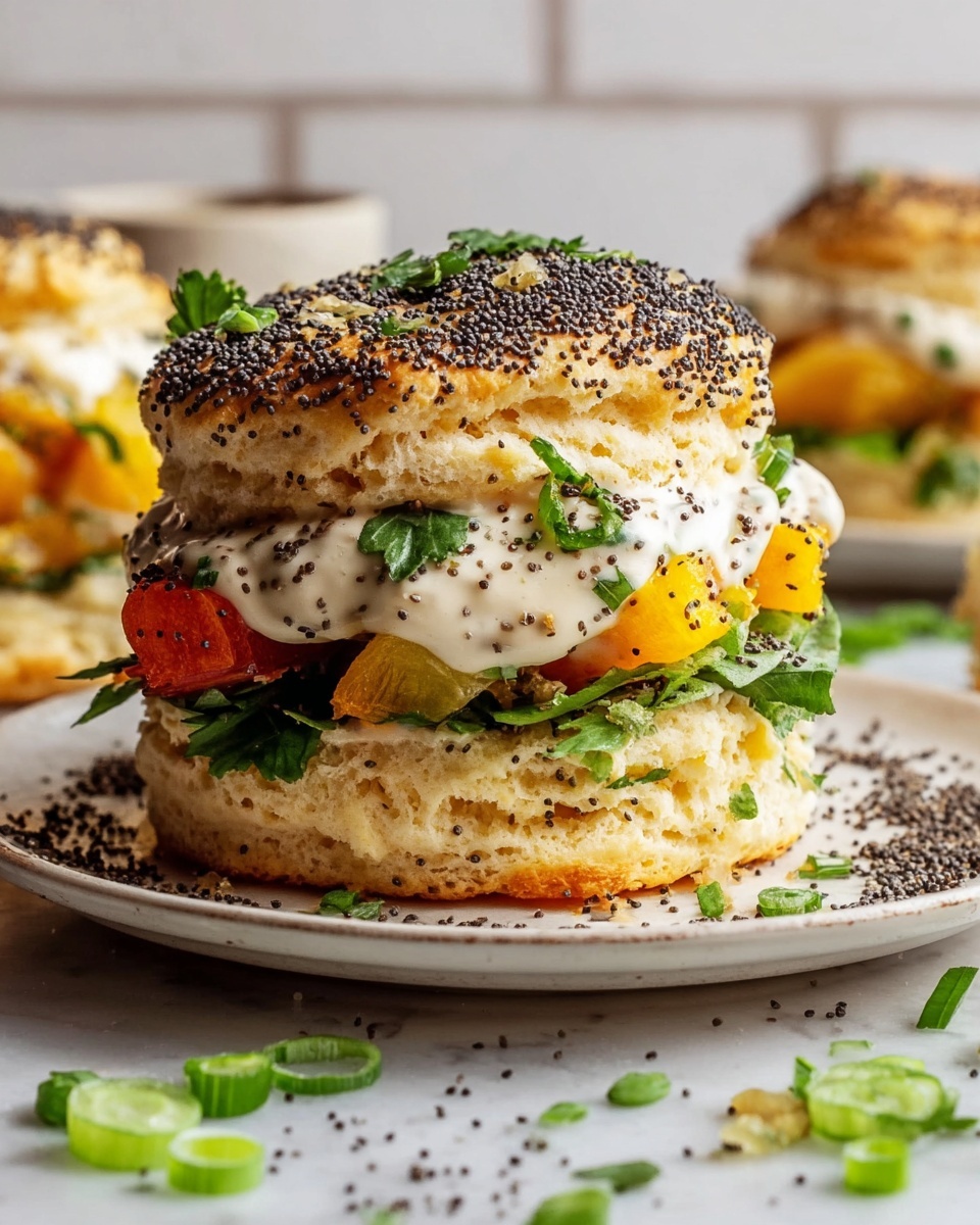 Everything Bagel Biscuit Sandwiches Recipe - Recipe Image