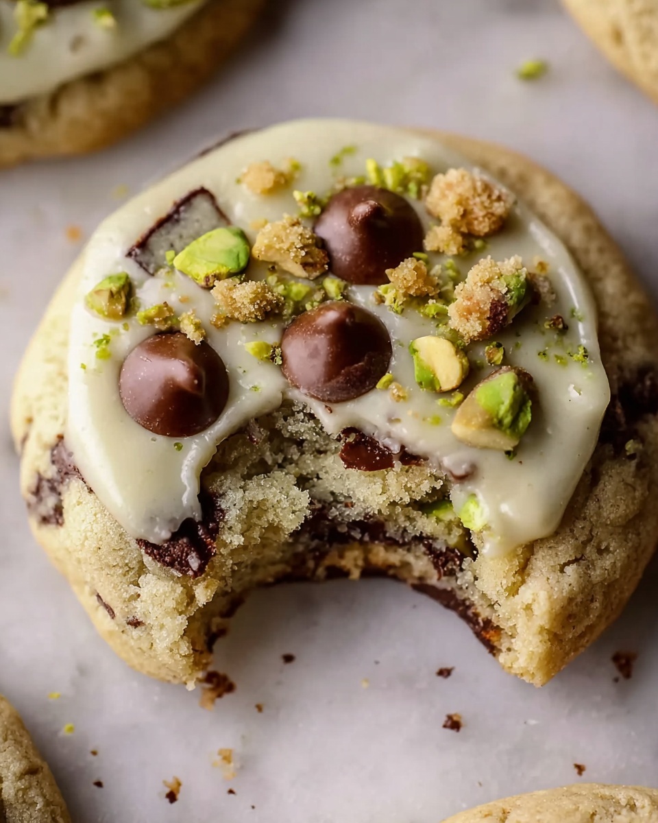 Pistachio Cream Chocolate Chip Cookies Recipe - Recipe Image