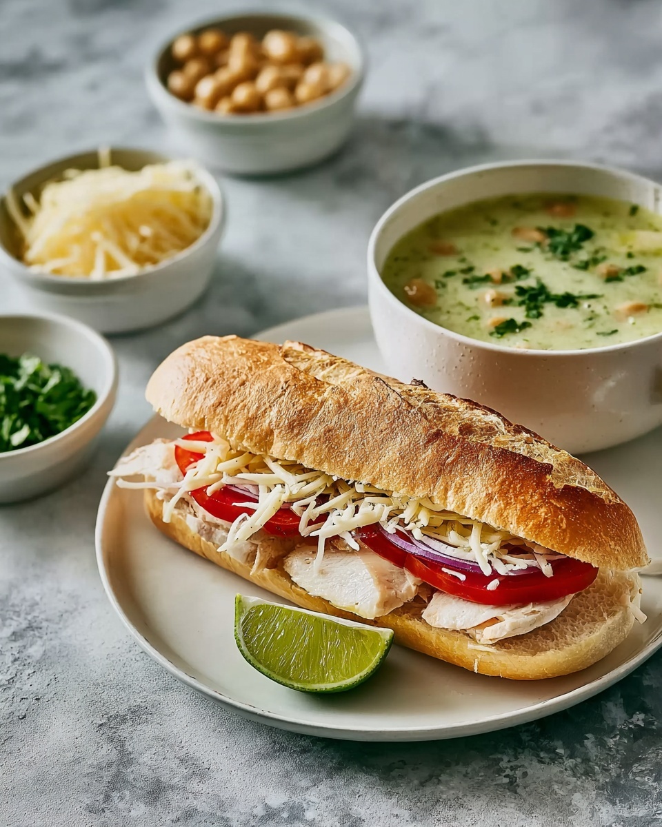 Panuozzo Sandwich with Roasted Red Peppers, Zucchini, and Melty Mozzarella Recipe - Recipe Image