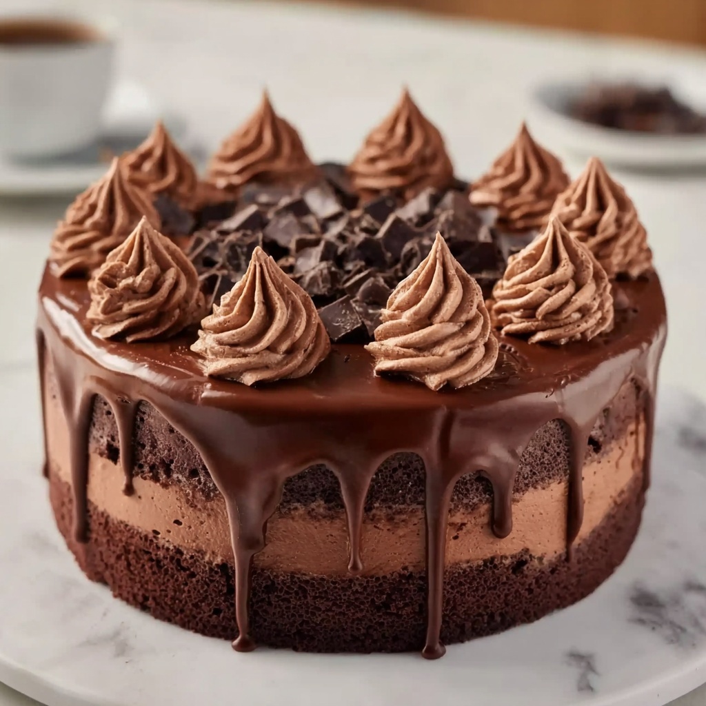 Espresso Infused Mocha Poke Cake Recipe - Recipe Image