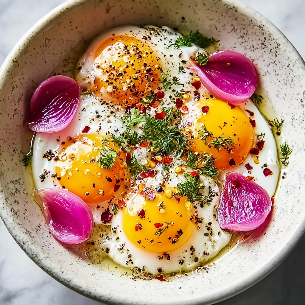 Turkish Eggs with Garlic Yogurt and Spiced Drizzle Recipe - Recipe Image