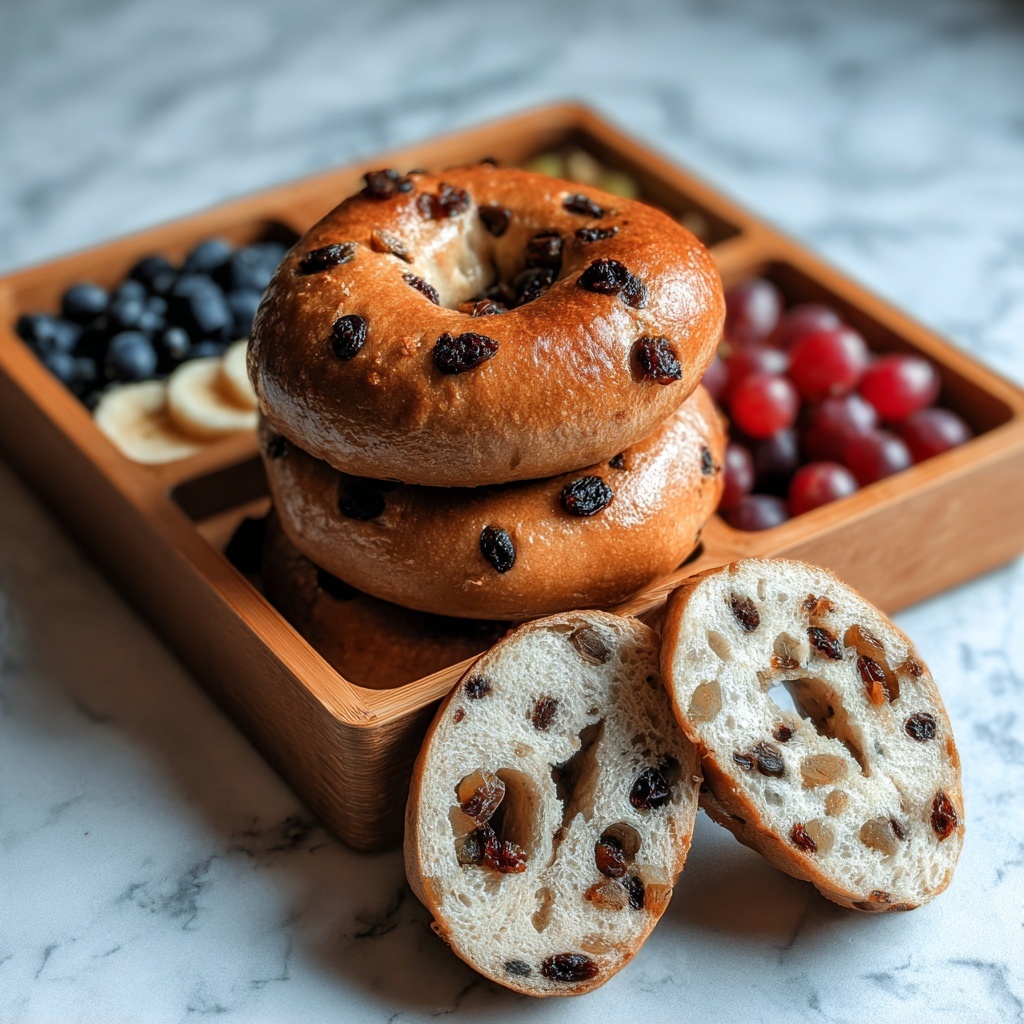 Cinnamon and Raisin Bagels Recipe - Recipe Image