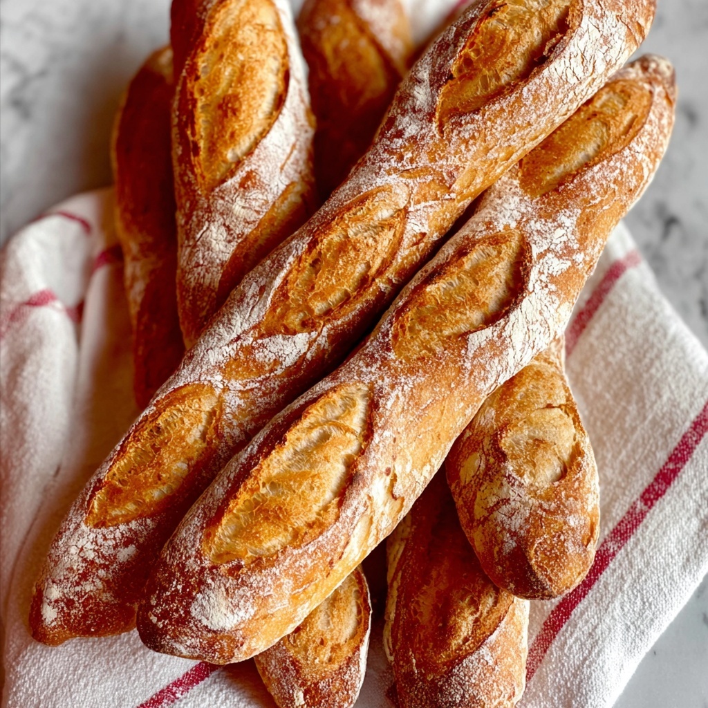 Classic Crusty French Baguettes Recipe - Recipe Image