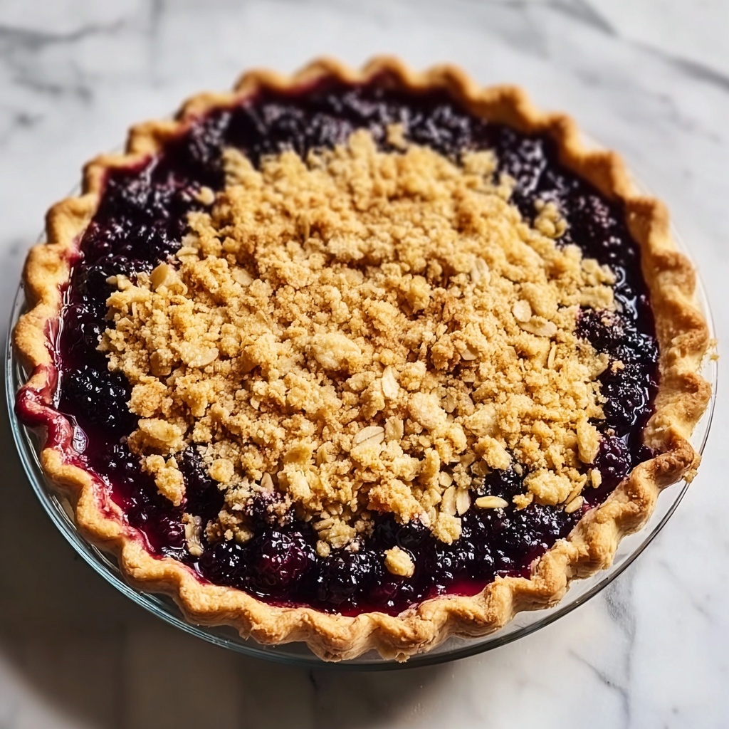 Triple Berry Rhubarb Pie Recipe - Recipe Image