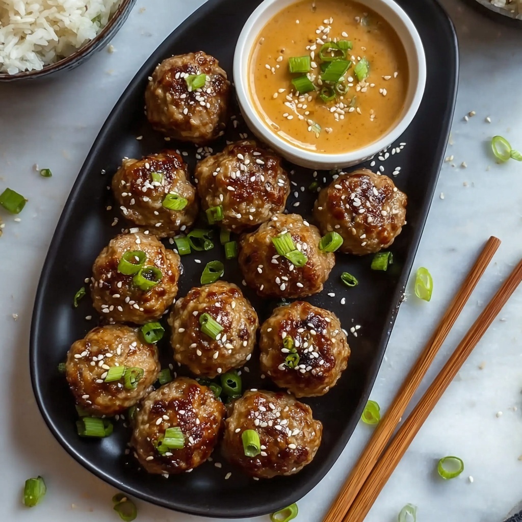 Korean BBQ Meatballs with Spicy Mayo Dip Recipe - Recipe Image