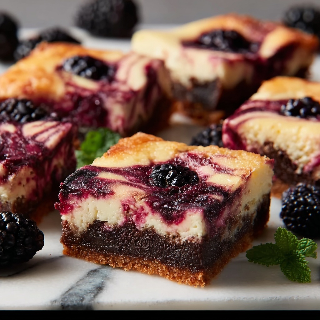 Blackberry Cheesecake Brownies Recipe - Recipe Image