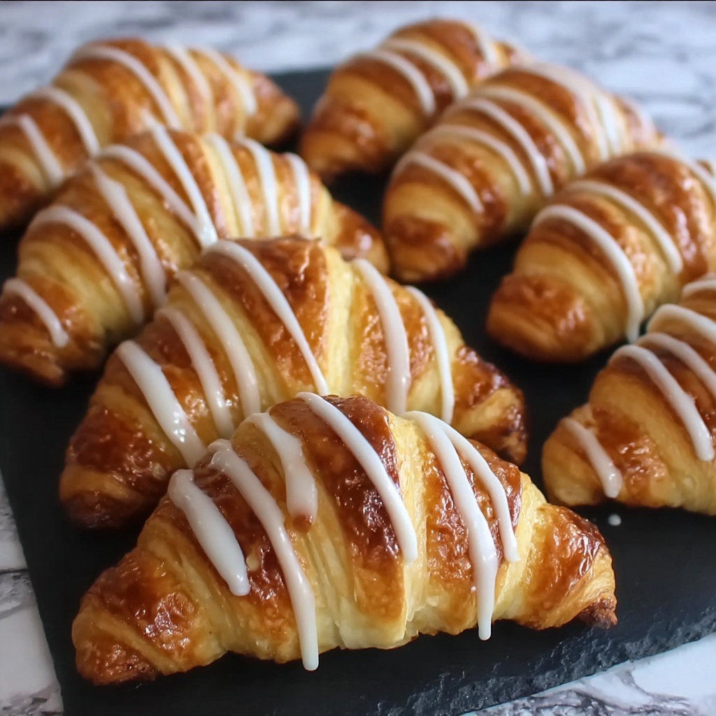Pumpkin Pie Crescents with Maple Glaze Recipe - Recipe Image