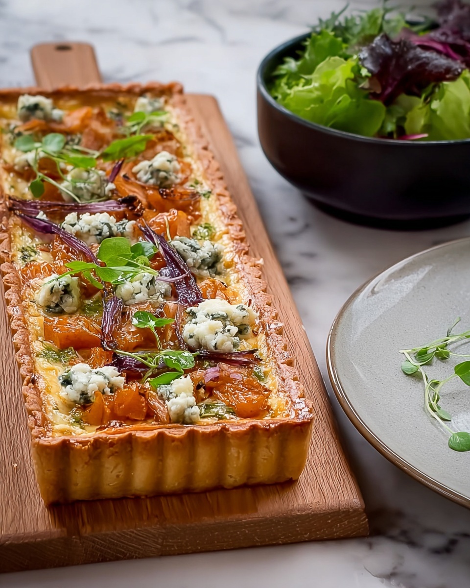 Sweet Potato, Feta & Caramelised Onion Tart Recipe - Recipe Image