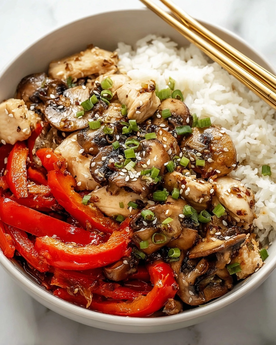 Chicken Mushroom Stir Fry Recipe - Recipe Image