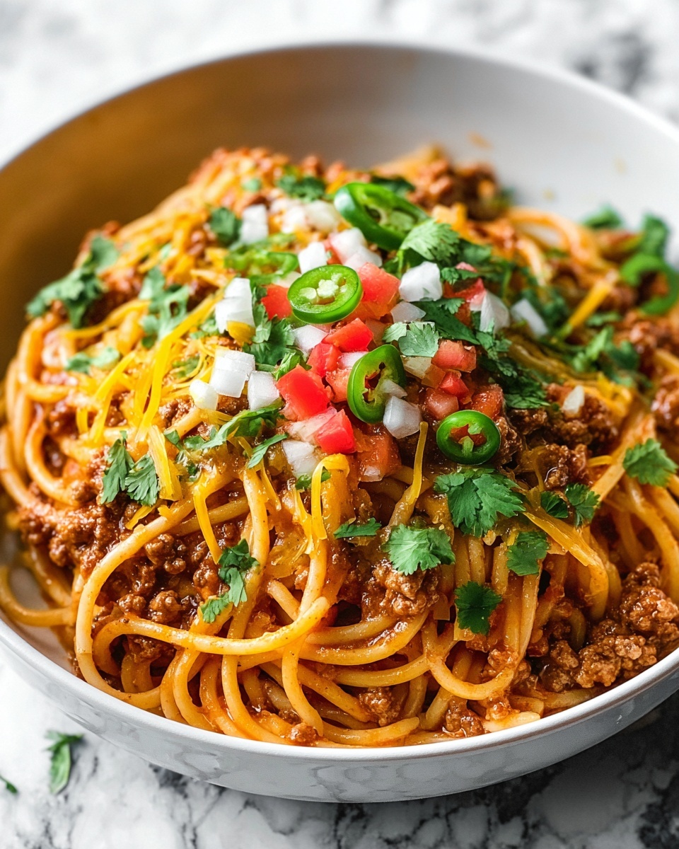 The Best Taco Spaghetti Recipe - Recipe Image